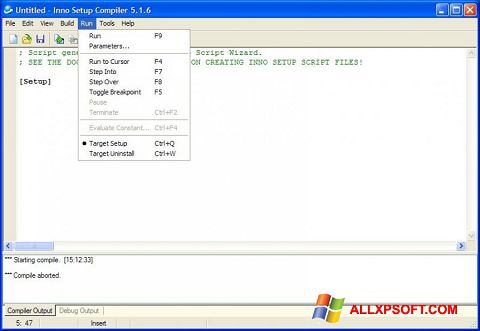 Скріншот Inno Setup для Windows XP