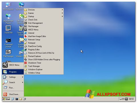 Скріншот Hirens Boot CD для Windows XP