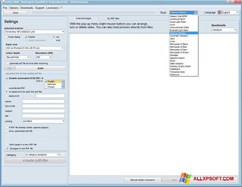 Скріншот Scan2PDF для Windows XP