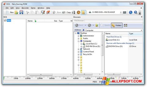 Скріншот Nero Burning ROM для Windows XP