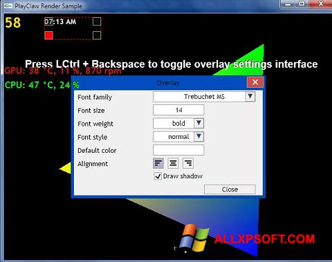 Скріншот PlayClaw для Windows XP