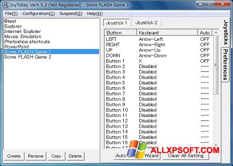 Скріншот JoyToKey для Windows XP