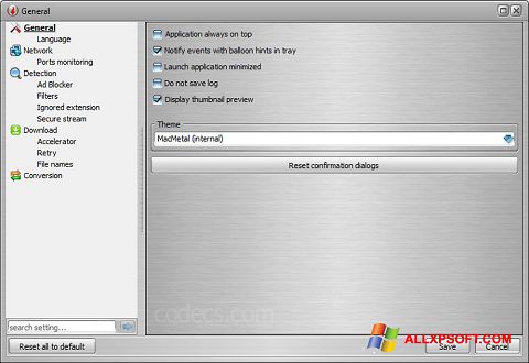 Скріншот VSO Downloader для Windows XP
