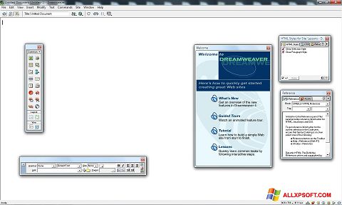 Скріншот Macromedia Dreamweaver для Windows XP