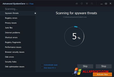 Скріншот Advanced SystemCare Pro для Windows XP