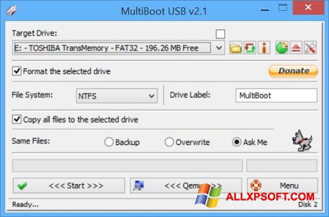 Скріншот Multi Boot USB для Windows XP