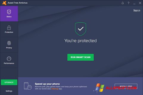 Скріншот Avast Free Antivirus для Windows XP