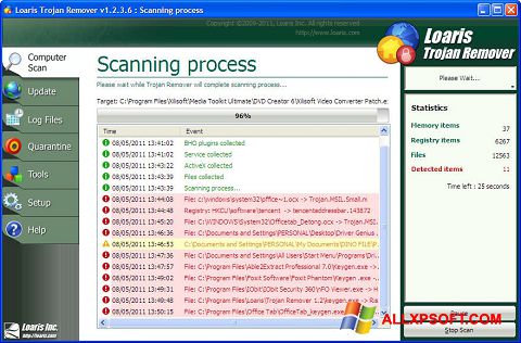 Скріншот Trojan Remover для Windows XP