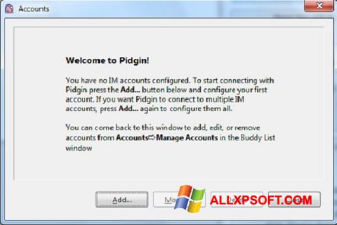 Скріншот Pidgin для Windows XP