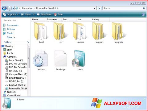 Скріншот Windows 7 USB DVD Download Tool для Windows XP