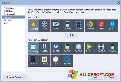 Скріншот AVS Video Converter для Windows XP