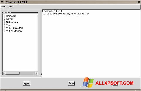 Скріншот PowerTweak для Windows XP