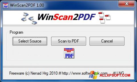 Скріншот WinScan2PDF для Windows XP