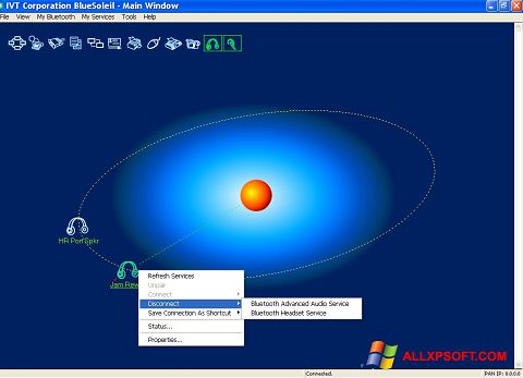 Скріншот BlueSoleil для Windows XP