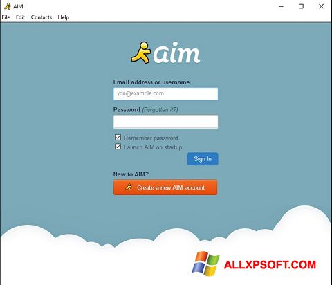 Скріншот AOL Instant Messenger для Windows XP