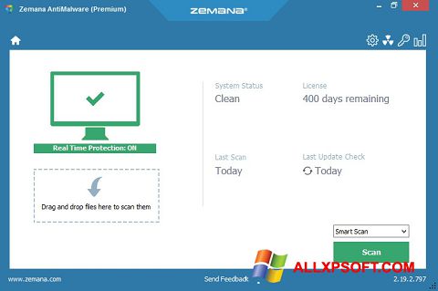 Скріншот Zemana AntiMalware для Windows XP