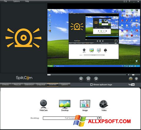 Скріншот SplitCam для Windows XP