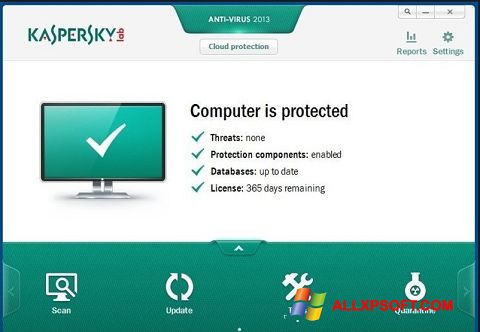 Скріншот Kaspersky Free Antivirus для Windows XP
