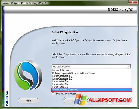 Скріншот Nokia PC Suite для Windows XP