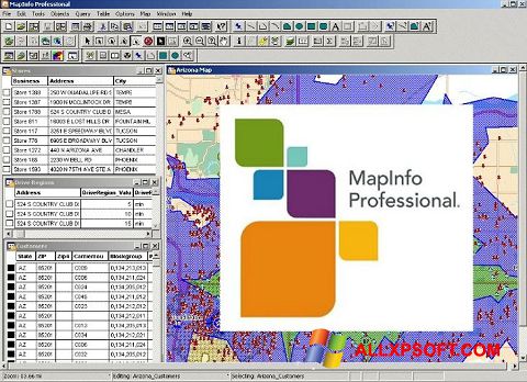 Скріншот MapInfo Professional для Windows XP