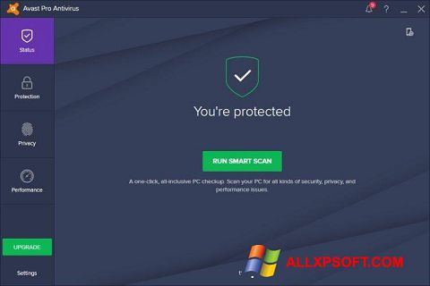 Скріншот Avast! Pro Antivirus для Windows XP