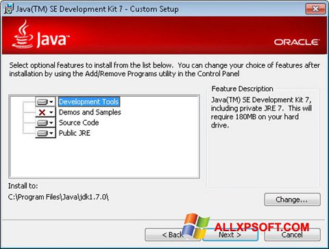 Скріншот Java Development Kit для Windows XP