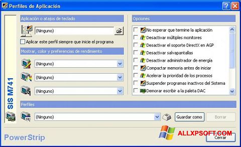Скріншот PowerStrip для Windows XP