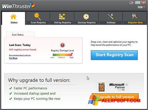 Скріншот WinThruster для Windows XP