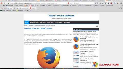 Скріншот Mozilla Firefox Offline Installer для Windows XP