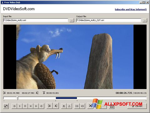 Скріншот Free Video Dub для Windows XP
