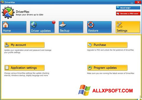 Скріншот DriverMax для Windows XP