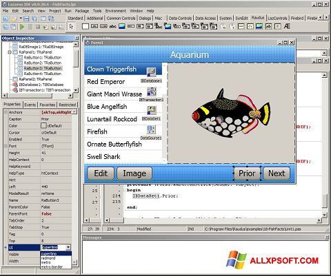 Скріншот Lazarus для Windows XP