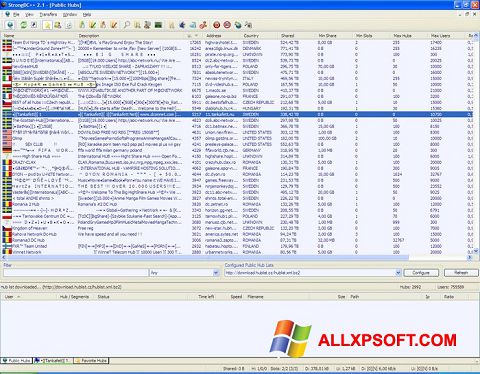 Скріншот StrongDC++ для Windows XP