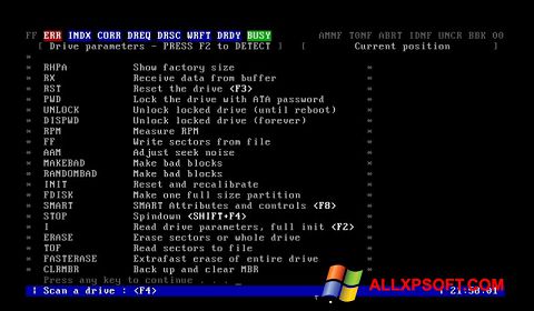 Скріншот MHDD для Windows XP