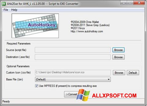 Скріншот AutoHotkey для Windows XP
