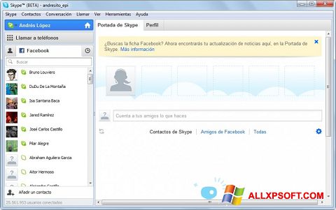 Скріншот Skype Beta для Windows XP