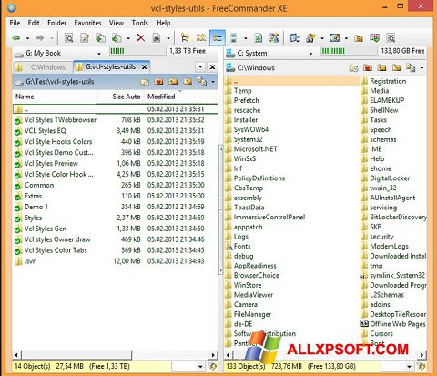 Скріншот FreeCommander для Windows XP