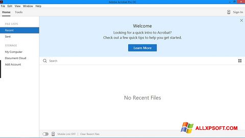 Скріншот Adobe Acrobat Pro для Windows XP