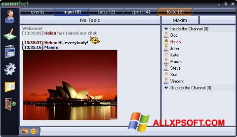 Скріншот CommFort для Windows XP