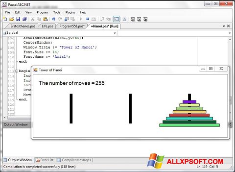 Скріншот Pascal ABC для Windows XP