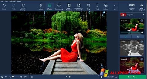Скріншот Movavi Photo Editor для Windows XP