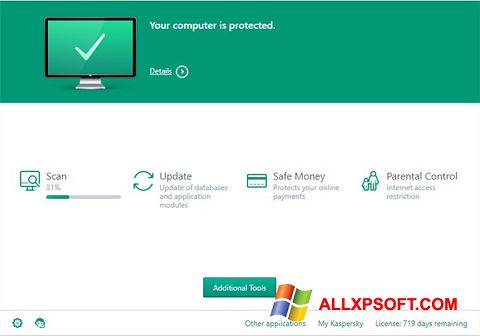 Скріншот Kaspersky Total Security для Windows XP