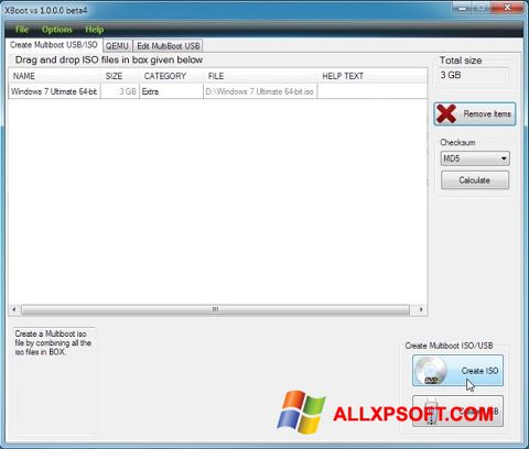 Скріншот XBoot для Windows XP