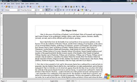 Скріншот OpenOffice для Windows XP