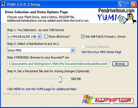 Скріншот YUMI для Windows XP