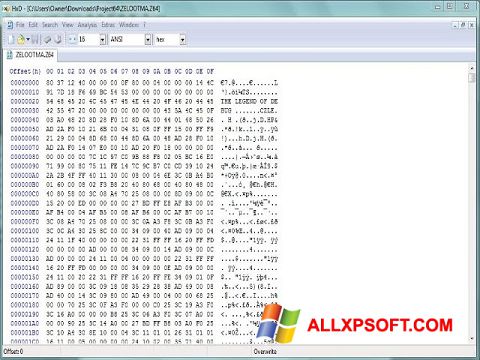 Скріншот Hex Editor для Windows XP