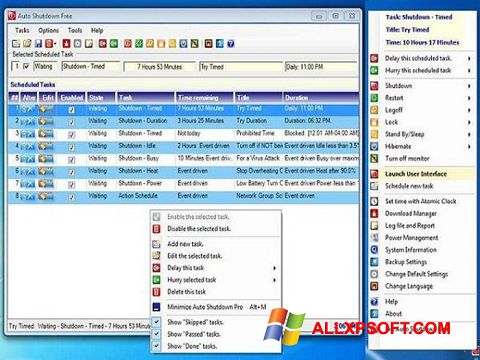 Скріншот Auto ShutDown для Windows XP