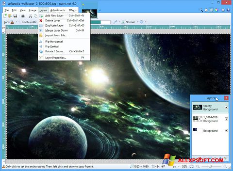 Скріншот Paint.NET для Windows XP